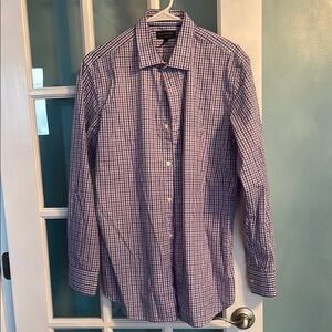 Brooks Brothers Men's Blue Checkered Shirt